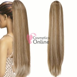 Extensie de par coada dreapta cu cleste 70 cm Blond Inchis cu Blond White Cod DS03185H60#